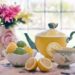Фото чая с лимоном сервиз на столе